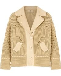 Ermanno Scervino - Oversized Knit Cardigan - Lyst