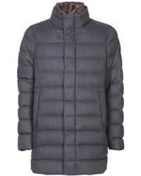 Herno - High-Neck Long-Sleeved Padded Coat - Lyst