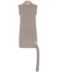 Fendi - Logo Detailed Sleeveless Mini Dress - Lyst