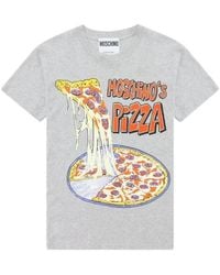 Moschino - Printed T-Shirt With Round Neck - Lyst