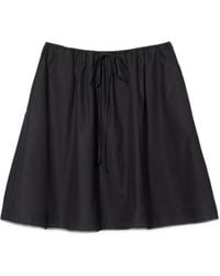 DUNST - Lace-Trimmed Drawstring Midi Skirt - Lyst
