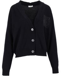 Peserico - V-Neck Button-Up Cardigan - Lyst