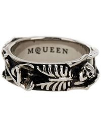 McQueen - Dancing Skeleton Ring - Lyst