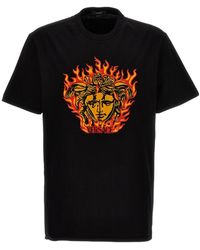Versace - Medusa-Print Short-Sleeve T-Shirt - Lyst