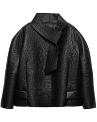 Prada - Bonded Nappa Leather Jacket - Lyst