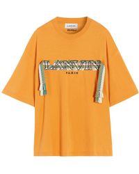 Lanvin - Logo Round-Necked T-Shirt - Lyst