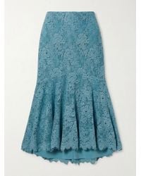 Gucci - Gg Flower Stretch Lace Skirt - Lyst
