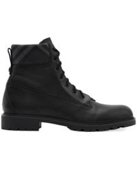 Burberry - Durham Lace-Up Ankle Boots - Lyst