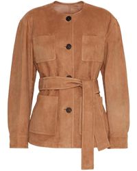 Max Mara - Bohemia Belted Suede Jacket - Lyst