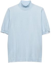 Prada - Short-Sleeved Knitted Jumper - Lyst