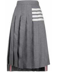 Thom Browne - Mid Leght Pleated Skirt - Lyst