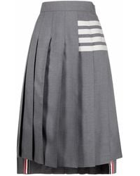 Thom Browne - Mid Leght Pleated Skirt - Lyst