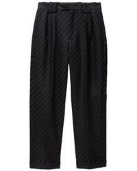 Versace - Pinstripe Wool Dress Pants - Lyst
