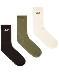 DIESEL - Three-Pack Of Ribbed Socks - Lyst