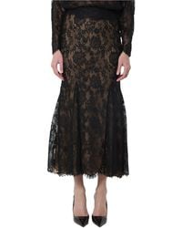 Self-Portrait - Lace Mermaid Midi Skirt - Lyst