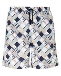 Fendi - Ff Check Drawstring Swim Shorts - Lyst