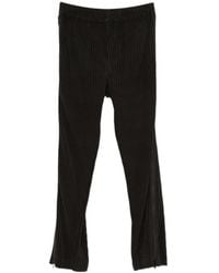 Homme Plissé Issey Miyake - Pleated-Design Zip-Detailing Trousers - Lyst