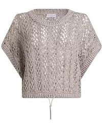 Brunello Cucinelli - Solidcolor Sleeveless Knit Top - Lyst