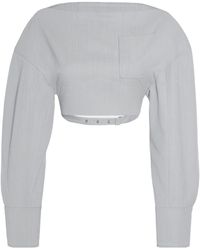 Jacquemus - Cropped Long-Sleeve Top - Lyst