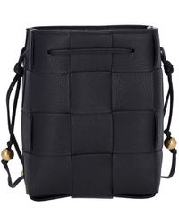 Bottega Veneta - Cassette Logo Knitted Shoulder Bag - Lyst