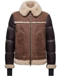 Moncler - Grenoble Short Shearling Down Jacket - Lyst