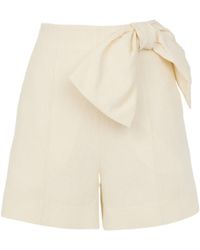 Chloé - Chloé Bow Detailed High-Rise Shorts - Lyst