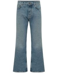 Off-White c/o Virgil Abloh - Logo Printed Straight Leg Jeans - Lyst