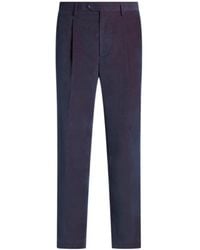 Etro - Pleat Detailed Velvet Trousers - Lyst