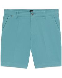BOSS - Cotton Twill Shorts - Lyst