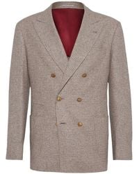 Brunello Cucinelli - Double-Breasted Blazer - Lyst