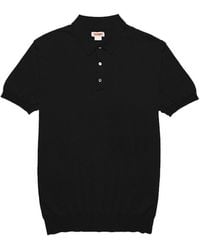 Baracuta - Fine Knit Short Sleeve Polo Shirt - Lyst