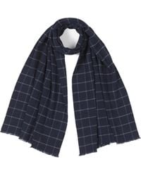 Fedeli - Checkered Pattern Scarf - Lyst