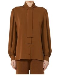 Max Mara - Melania Tie Detailed Button-Up Shirt - Lyst