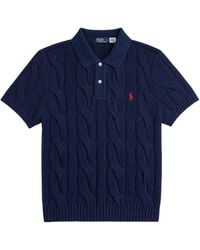 Polo Ralph Lauren - Cable-Knit Polo Shirt - Lyst