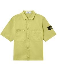 Stone Island - Comfort-Fit Short-Sleeve Overshirt With Multiple Chest Pockets - Lyst