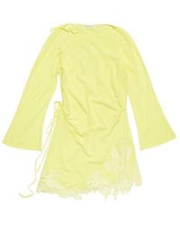Acne Studios - Floral-Lace Detail Mini Dress - Lyst