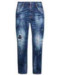 DSquared² - Cool Guy Mid-Rise Embellished Distressed Jeans - Lyst