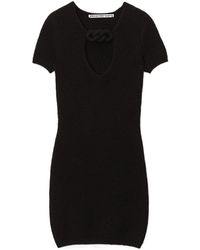 Alexander Wang - Circle Cut-Out Knit Mini Dress - Lyst