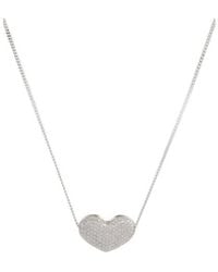 Eera - Heart 18Kt Necklace With Diamonds - Lyst