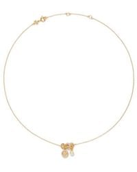 Tory Burch - Icon Pavé Charm Pendant Necklace - Lyst