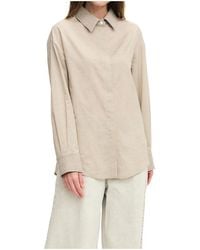 Panicale - Poplin Shirt With Cashmere Details - Lyst