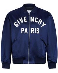 Givenchy - Cotton Satin Zipped Blouson - Lyst