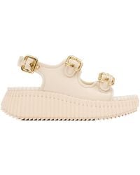 Chloé - Chloé Nama Wedge Sandals - Lyst