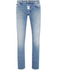 Philipp Plein - Denim Trousers Super Straight Cut Premium - Lyst