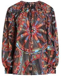 Dolce & Gabbana - Carretto-Printed Twill Top - Lyst