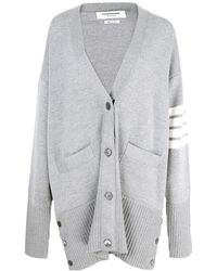 Thom Browne - Oversized 4-Bar Stripe Cardigan - Lyst