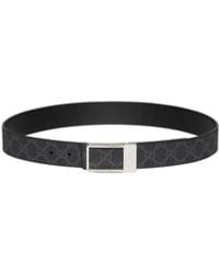 Gucci - Reversible Belt With Rectangular Buckle - Lyst