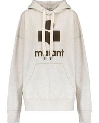 Isabel Marant - Étoile Mansel Logo Printed Drawstring Hoodie - Lyst
