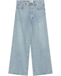 FRAME - High-Waisted Wide-Leg Casual Pants - Lyst