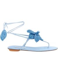 Aquazzura - Calypso Floral Wovened Sandals - Lyst